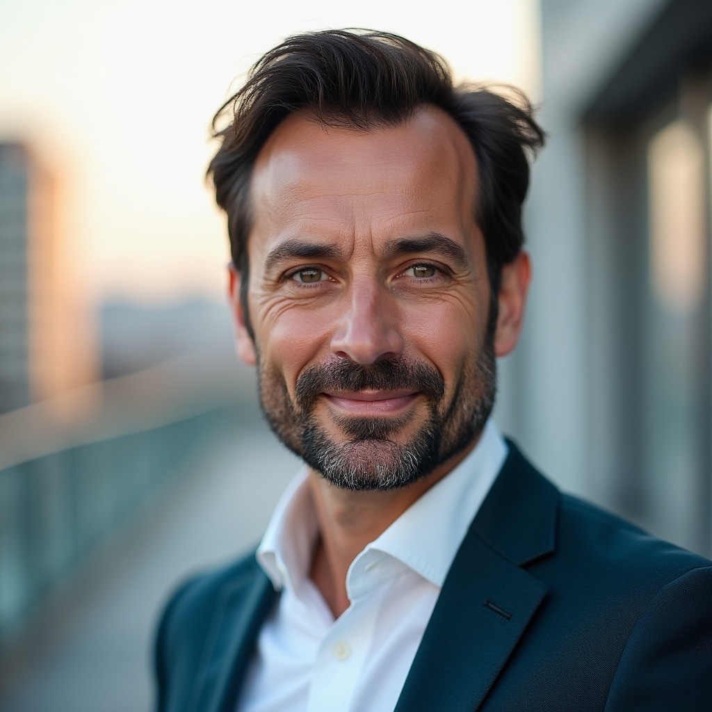 Marco Rossi, Email and Digital Communication Lead, a professional man in his mid-thirties with focused and professional demeanor